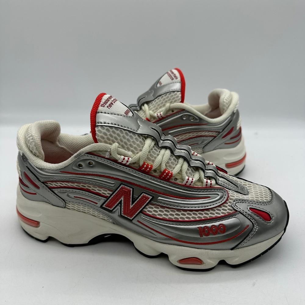 New Balance M1000TI Mens 10 thisisneverthat Silver Metallic Red Running Shoes